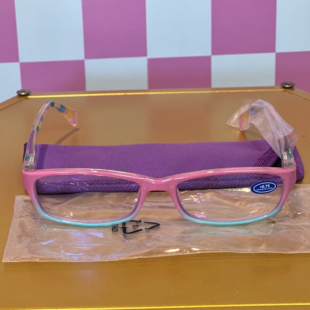 Pink and Purple Reading Glasses
